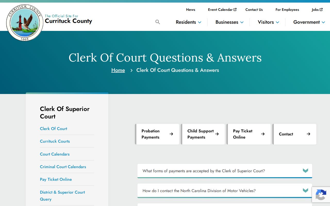 Currituck court records public access limits in the county court FAQ