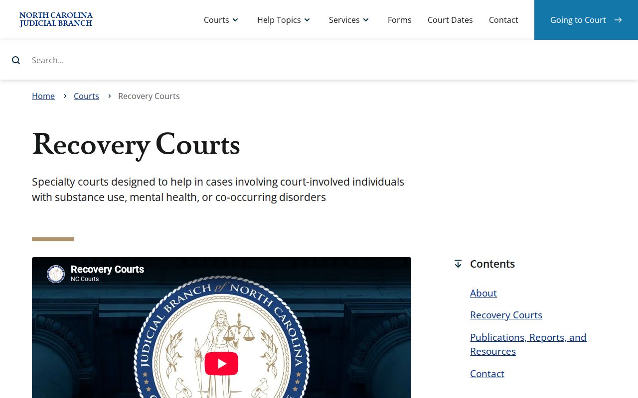 Currituck County court docket Recovery Courts information